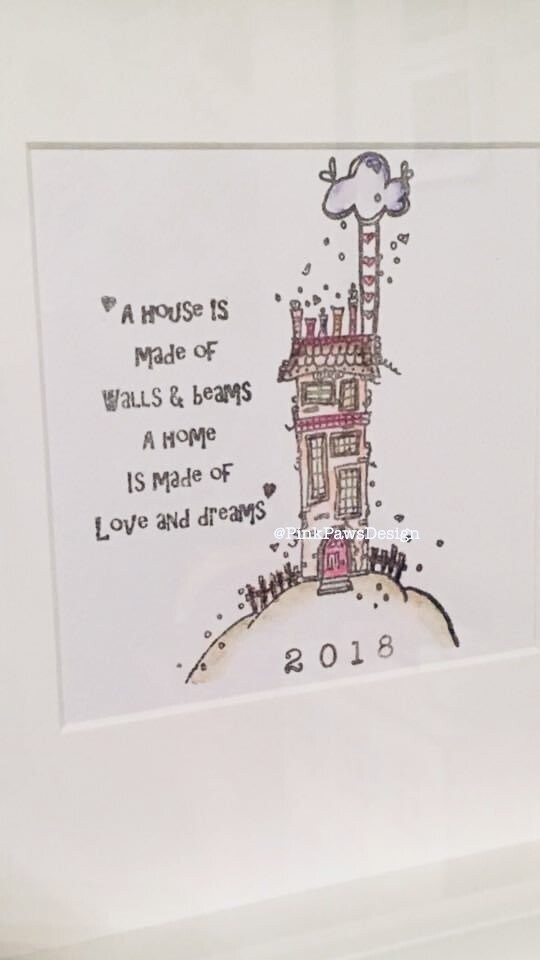 New Home water coloured box frame