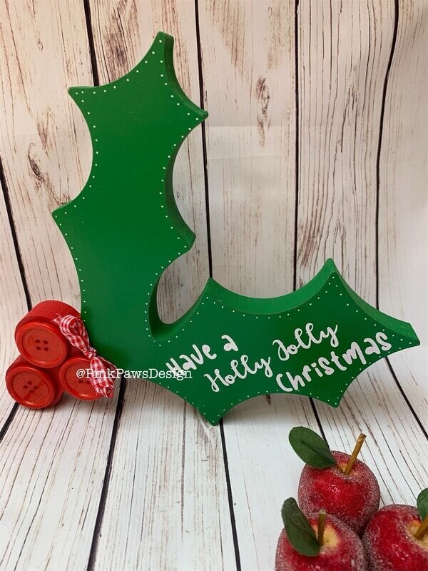 Hand-Painted Christmas Decoration – “Have a Holly Jolly Christmas”