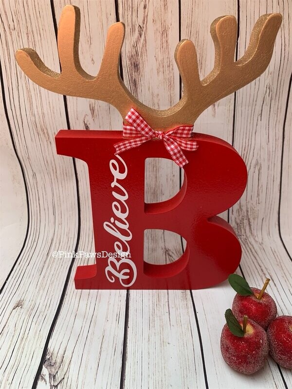 Freestanding B for  'Believe' Antlers