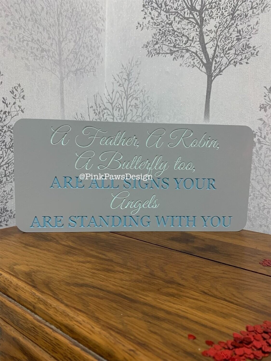 Angels are standing with you large plaque