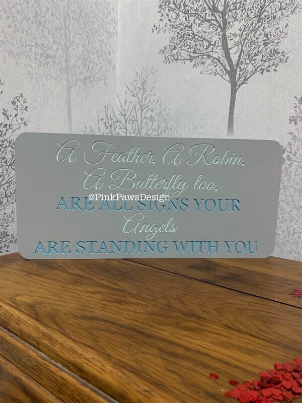 Angels are standing with you large plaque