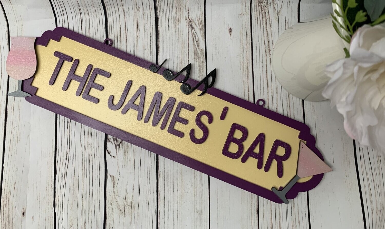 Personalised Street Sign  - Glass/Music Themed
