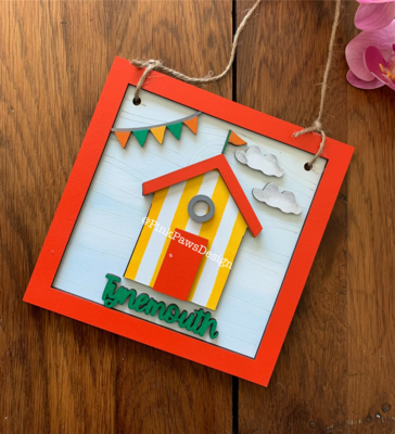 Hand painted ‘Tynemouth’ driftwood hanging sign