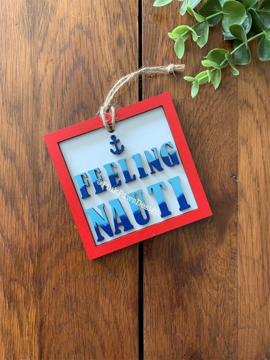 Layered Hand-Painted Hanging Decoration – “Feeling Nauti”