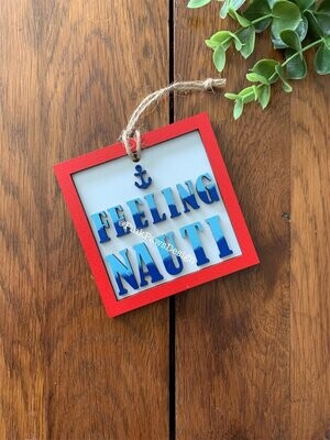 Layered Hand-Painted Hanging Decoration – “Feeling Nauti”