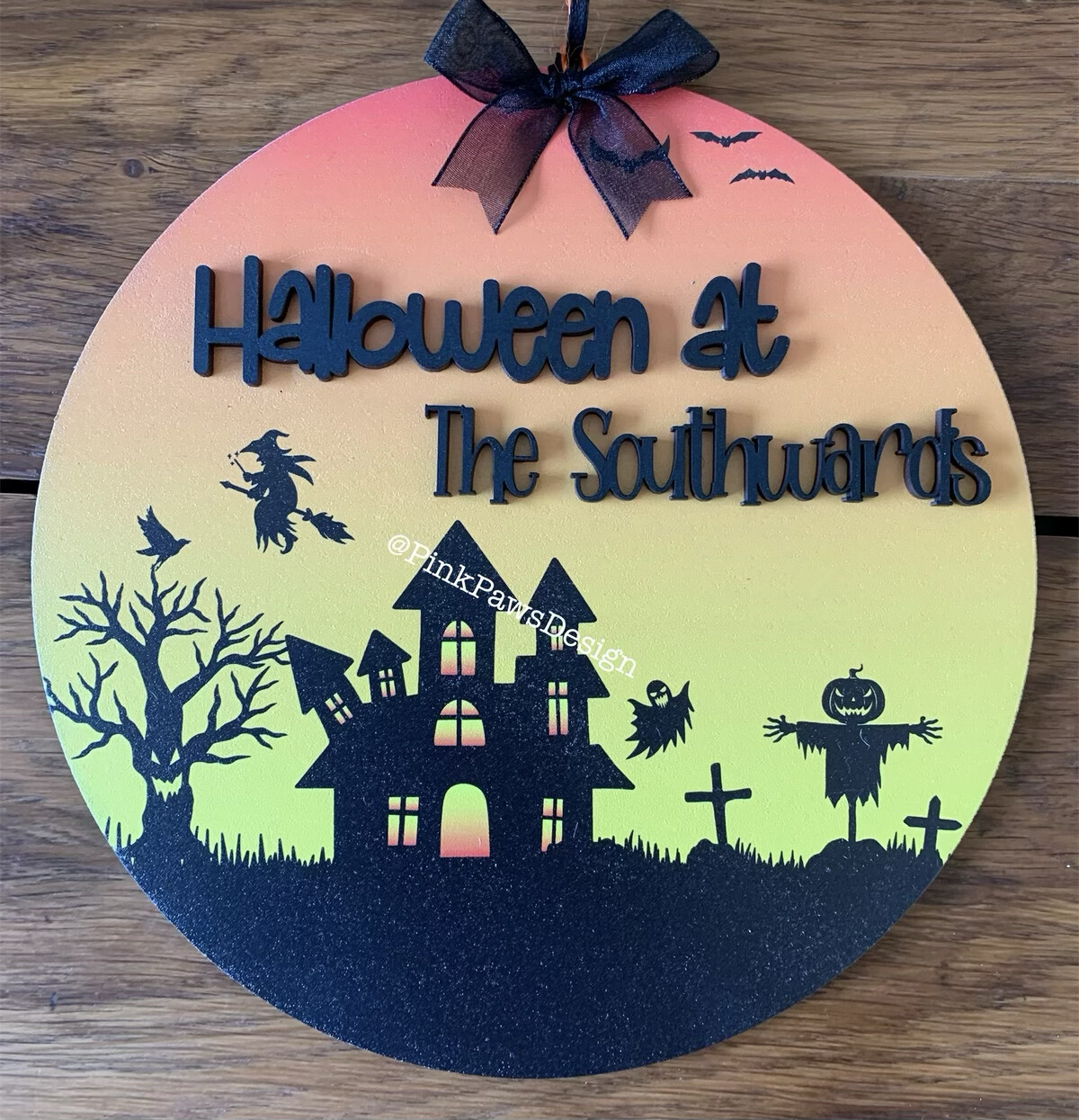 'Halloween at' Personalised Family plaque