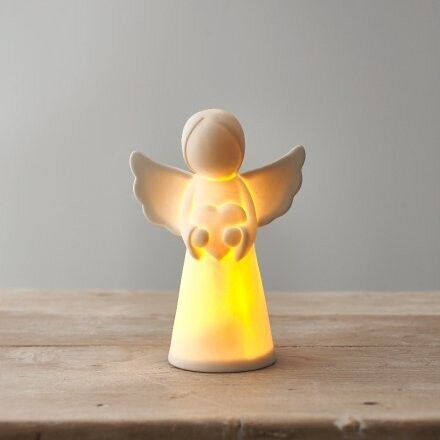 Light-up Heart Angel ornament