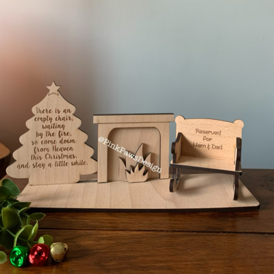 Christmas Rocking Chair Scene