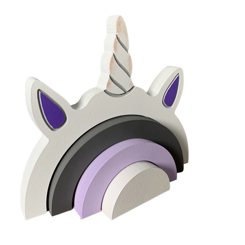 Interlocking Hand Painted Unicorn