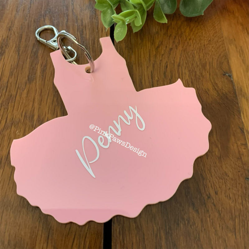 Personalised Ballet Dress Charm 