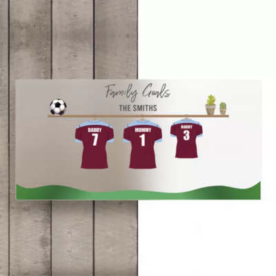 Frosted Acrylic Plaque with Oak Stand – Custom  Football Shirt Display