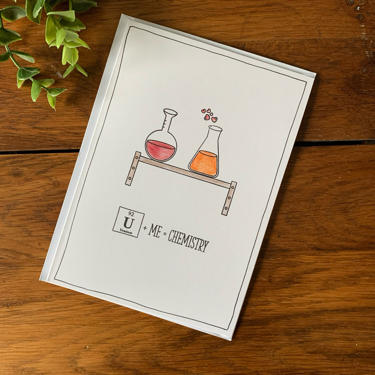 U And Me Chemistry Love card