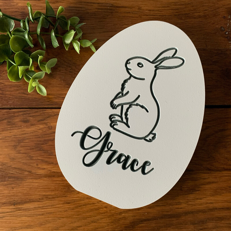 Personalised Hand-painted Engraved Egg Shape
