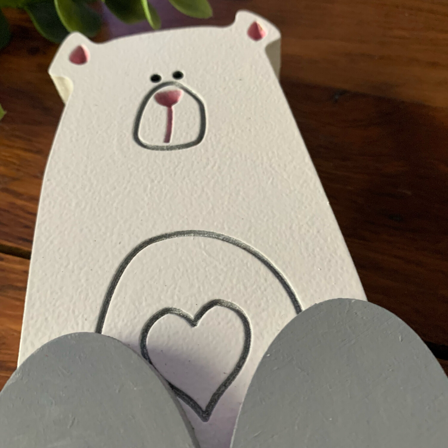 Whimsical engraved Love Bear