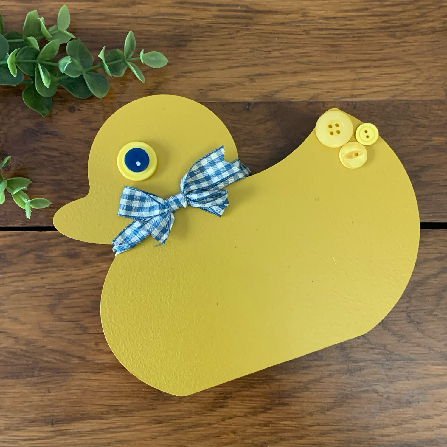 Hand painted Freestanding Duck with Ribbon