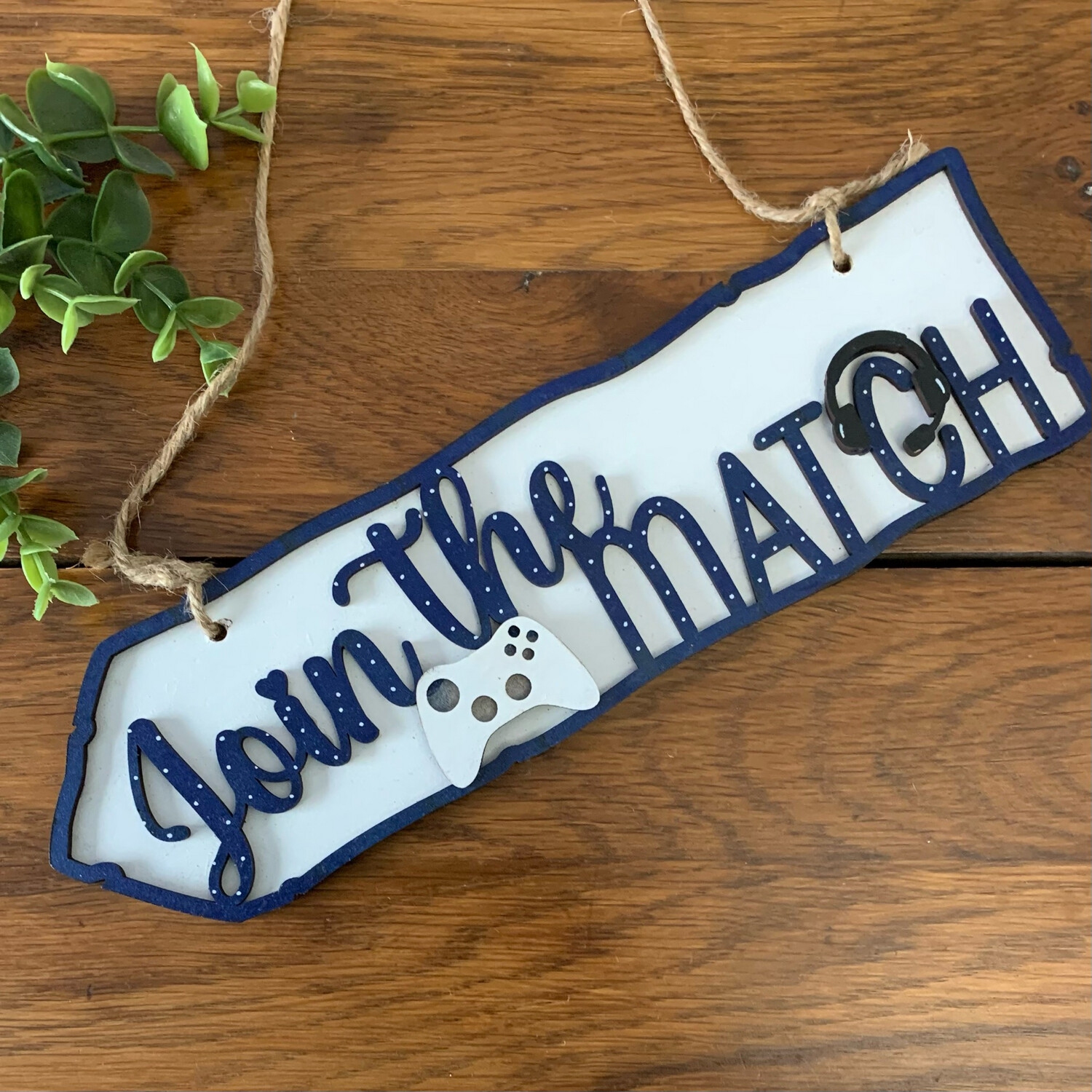 Join the Match hanging decoration