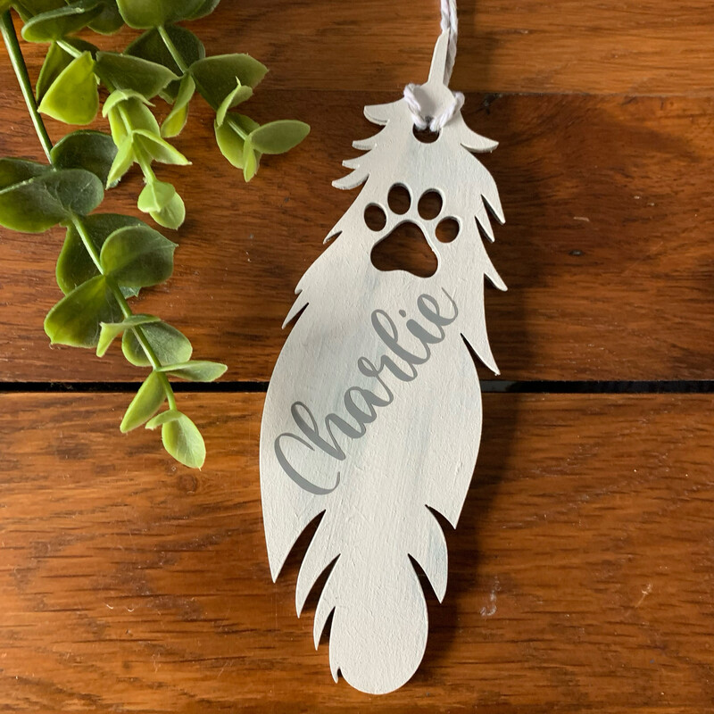 Hand painted Personalised Feather - various options