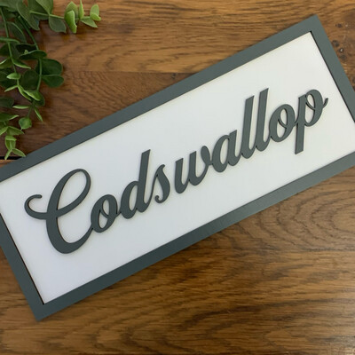 Hand painted ‘Codswallop’ Plaque