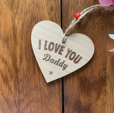 'I love you Daddy' engraved hanging decoration