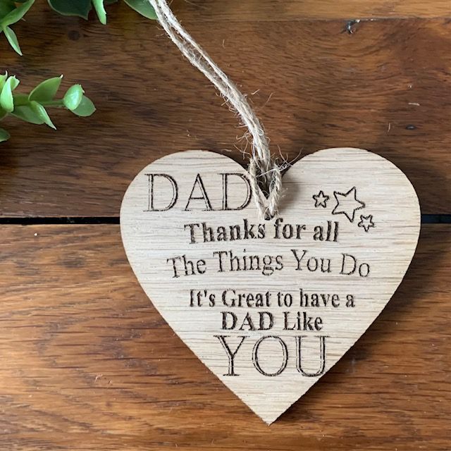 Thanks Dad engraved hanging decoration