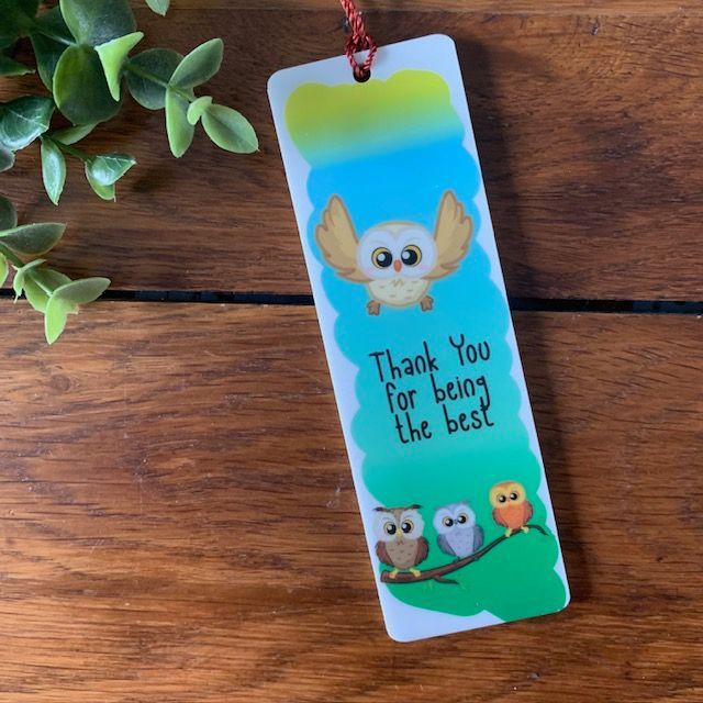 'Thank you for being the best' bookmark with tassel
