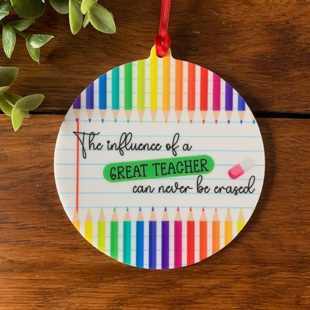 'The influence of a great teacher' hanging decoration