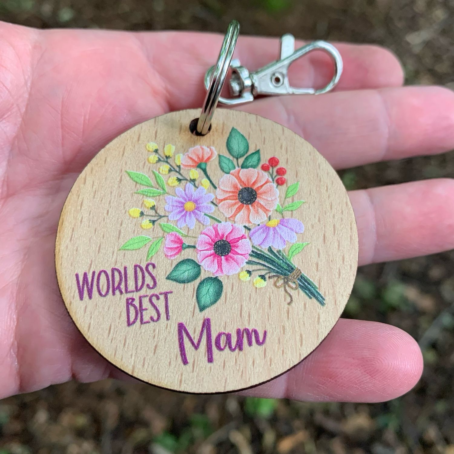 Worlds Best Mam Key Ring Bag Tag