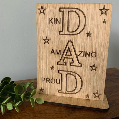 Engraved Dad Standing Plaque