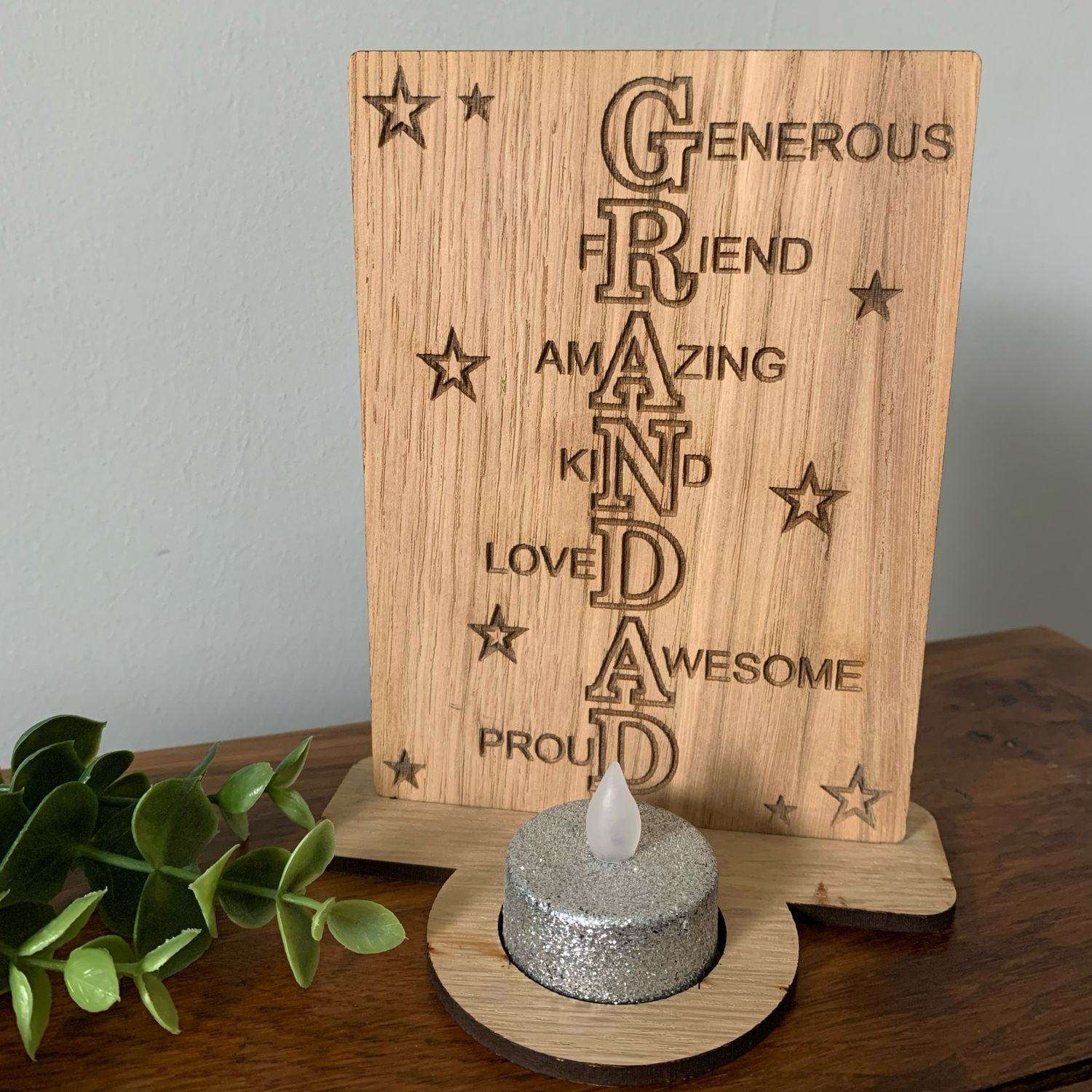 Engraved Grandad Standing Plaque