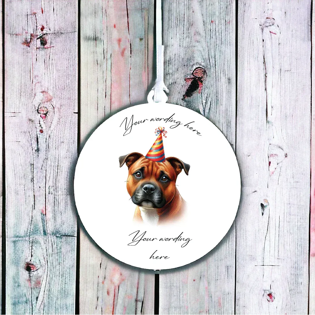 Personalised Dog Decoration - Staffordshire Bull Terrier