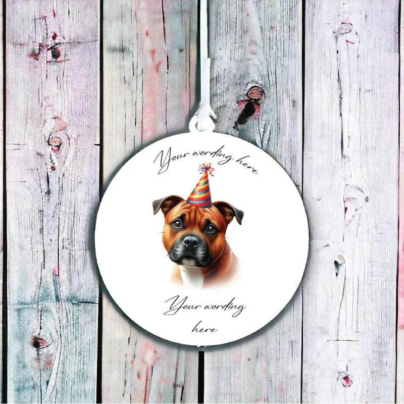 Personalised Dog Decoration - Staffordshire Bull Terrier