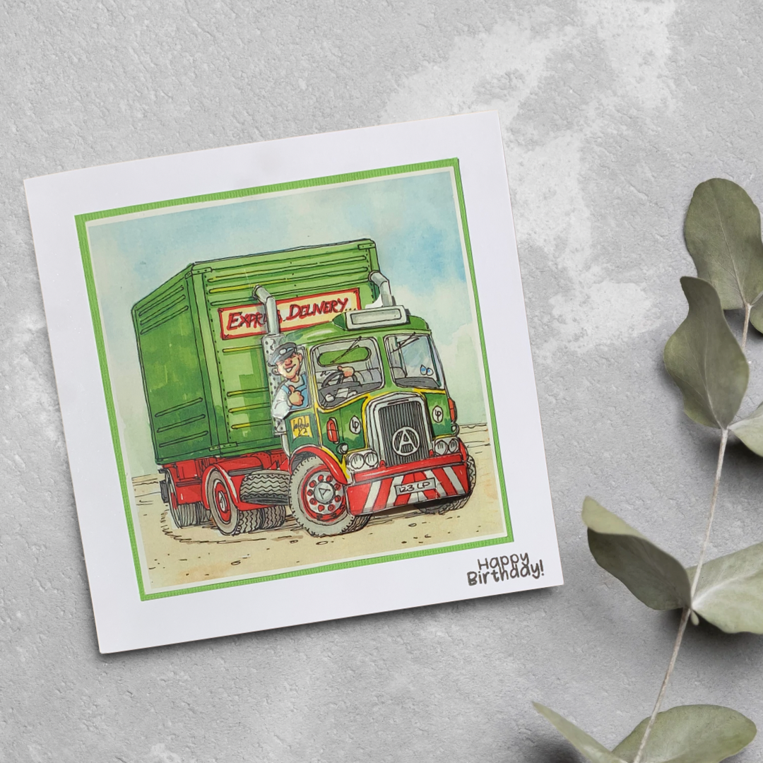 Truck/ Lorry / Happy Birthday Decoupage Card