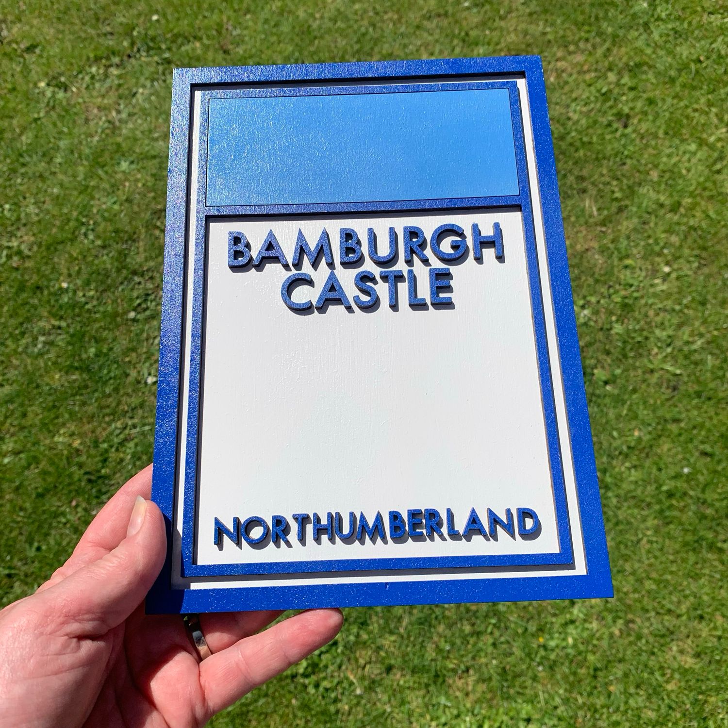 Hand-Painted Monopoly Inspired Plaque – Bamburgh Castle