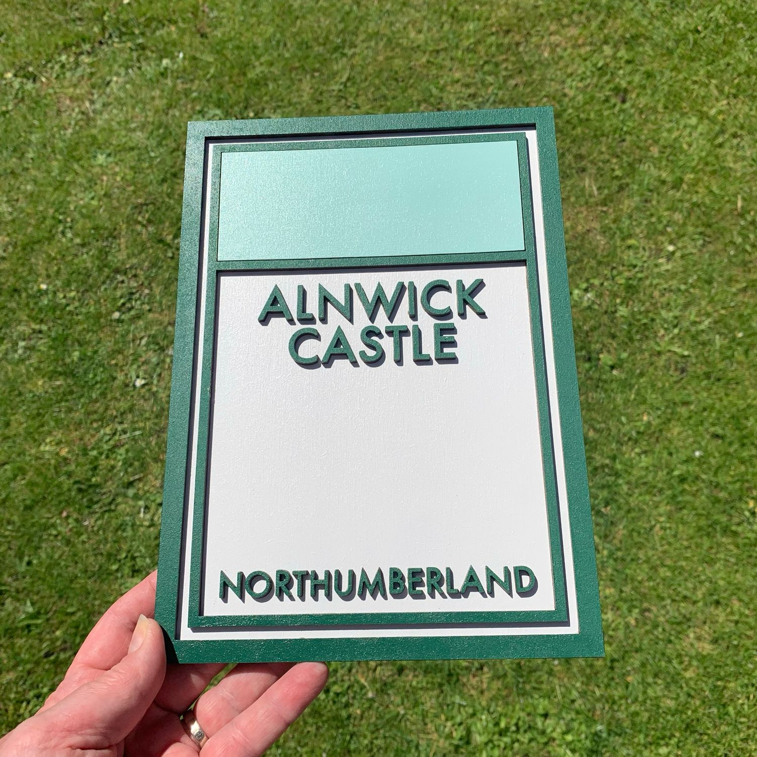 Hand-Painted Monopoly Inspired Plaque – Alnwick Castle