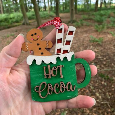 Hot Cocoa Christmas hanging decoration