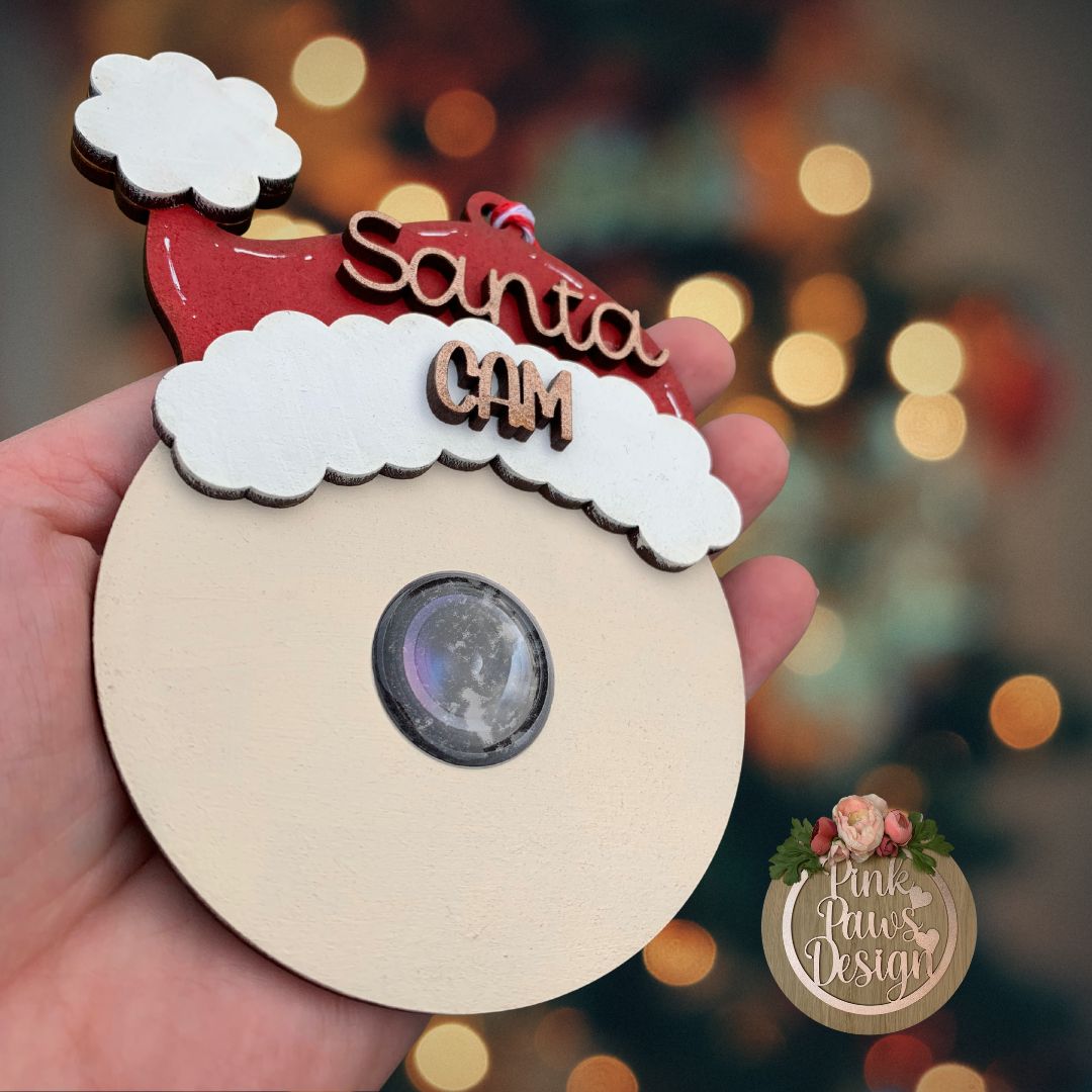 Hand-painted Santa Cam Decoration