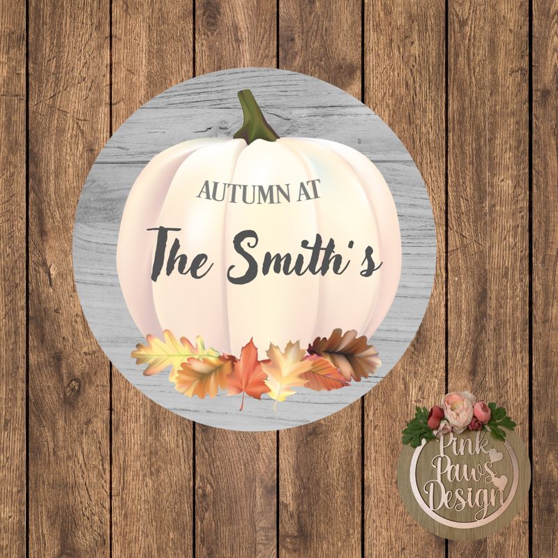 'Autumn at' Personalised Family plaque