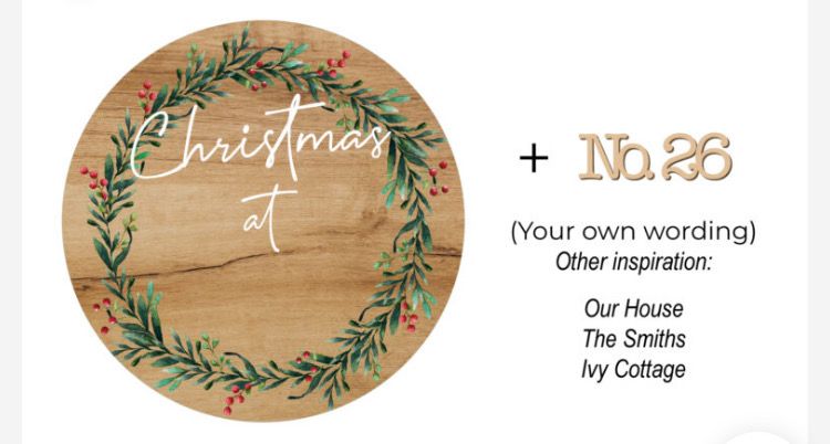 Personalised Circle Plaque - Christmas At... Personalised Circle Plaque - Christmas At...