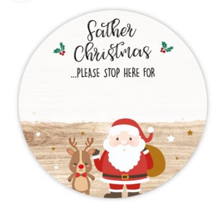 Father Christmas Stop Here plaque Father Christmas Stop Here plaque