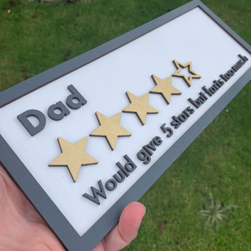 'Dad' Star Rating Plaque
