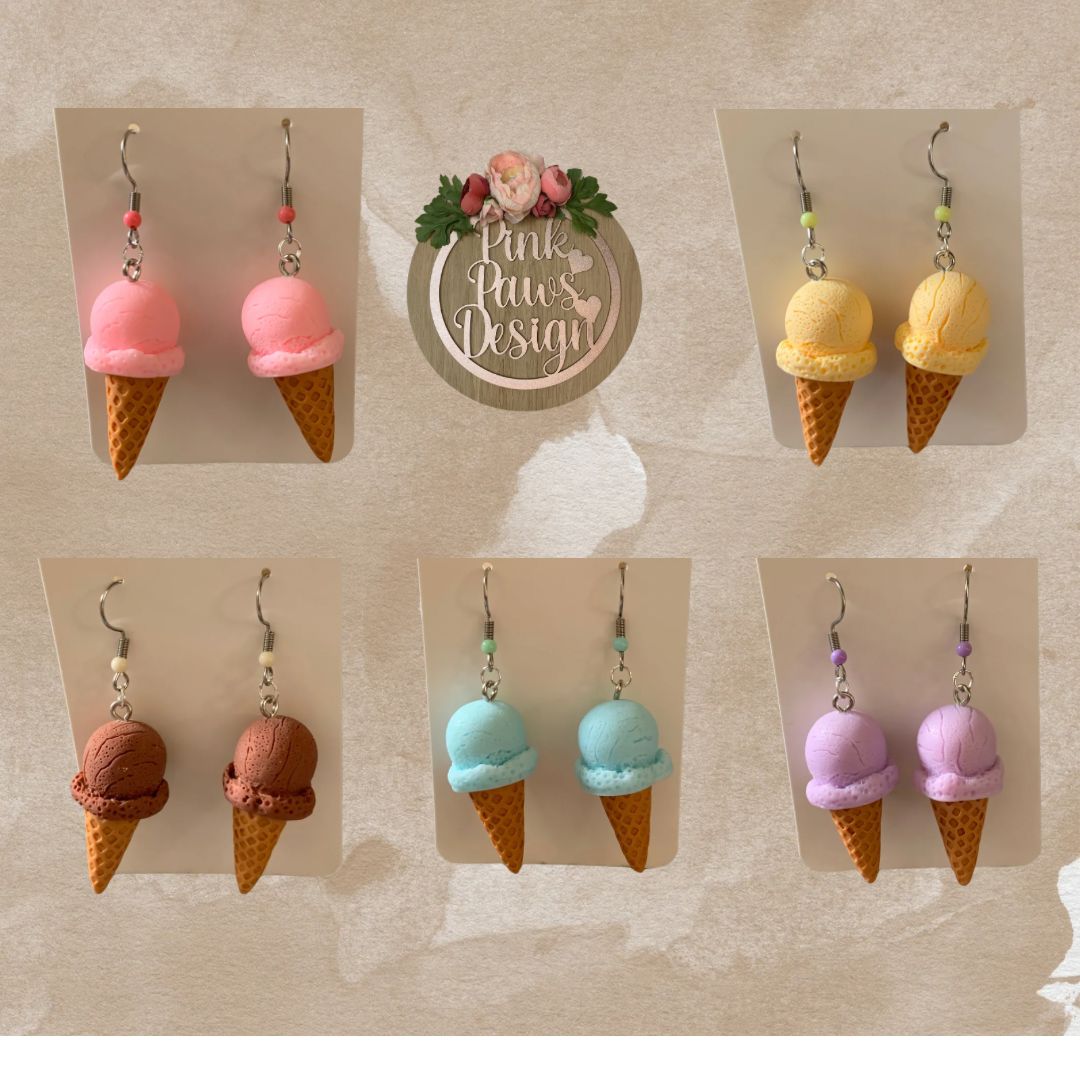 Handmade Ice Cream Earrings