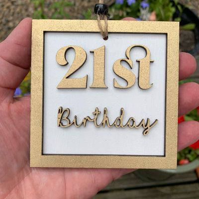 21st Birthday Hanging Decoration