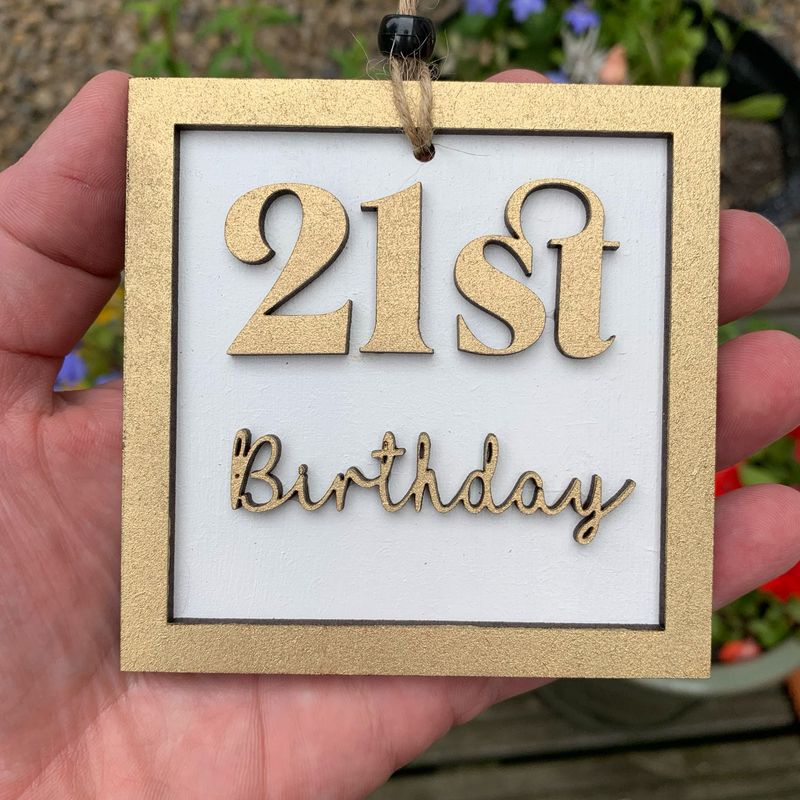 21st Birthday Hanging Decoration