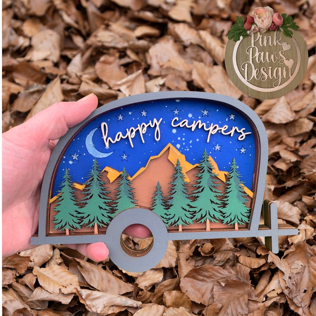 Happy Camper Freestanding Woodland Piece