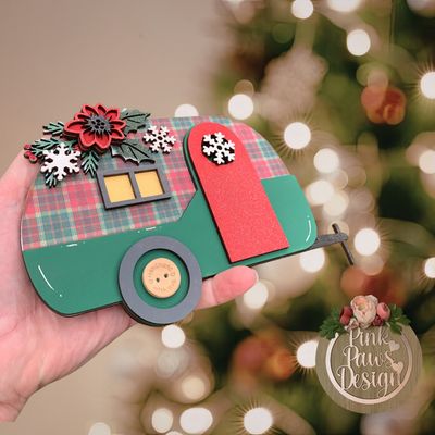 Christmas Caravan Hand-painted Decoration Christmas Caravan Hand-painted Decoration