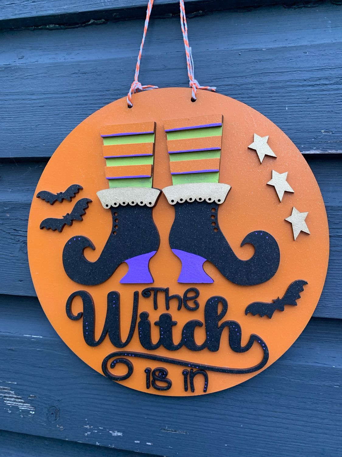 The Witch Is in Hand-Painted plaque