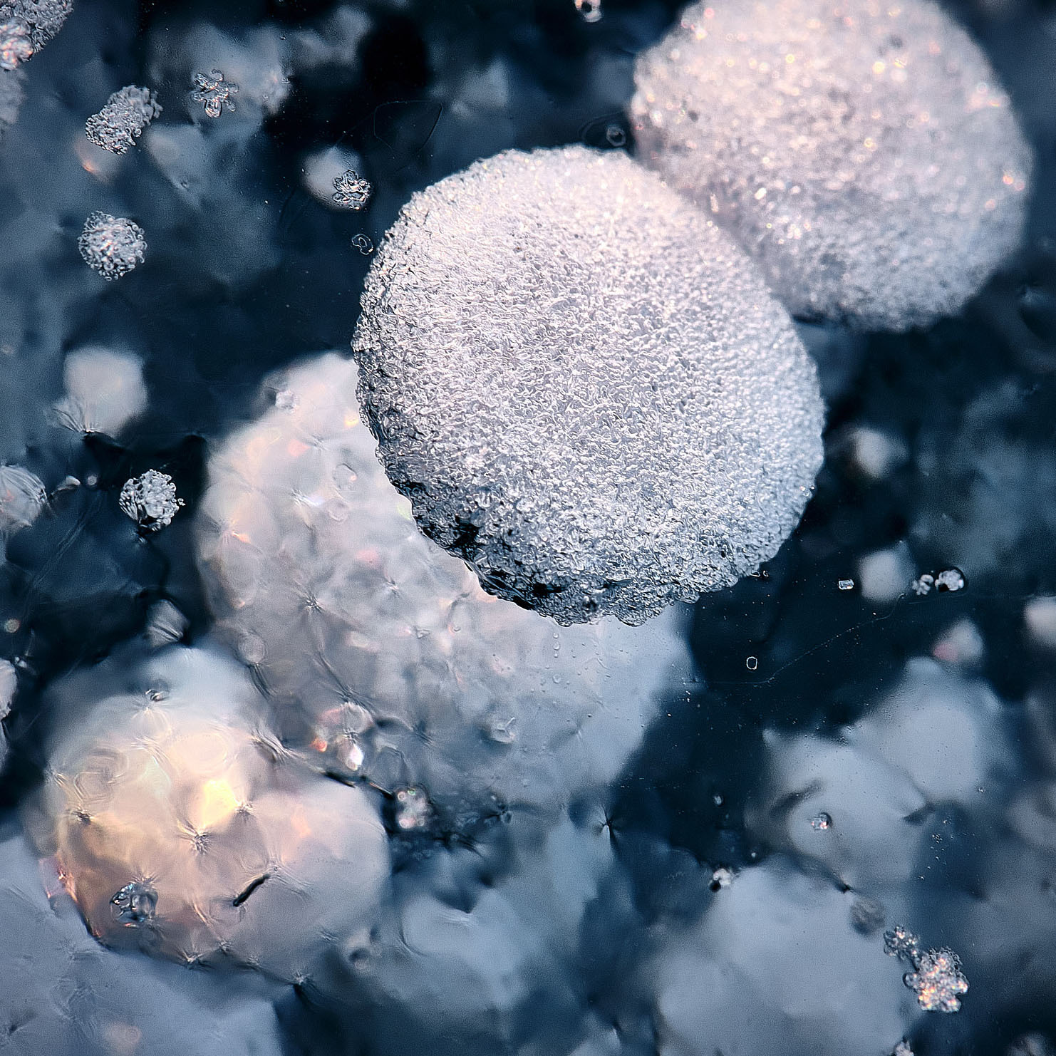 Methane bubbles in ice