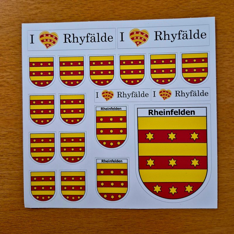 Rheinfelder Wappen Klebebogen