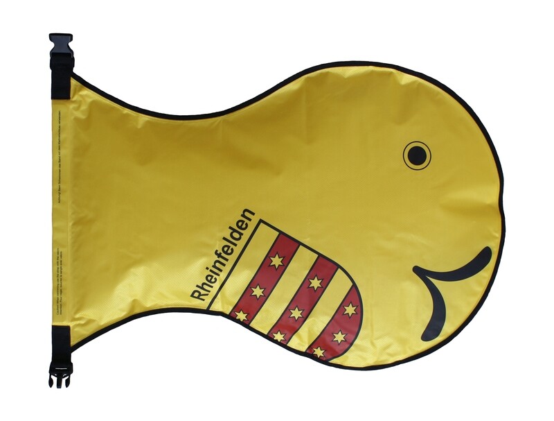 Wickelfisch gross (L) mit Rheinfelder Wappen (gelb)