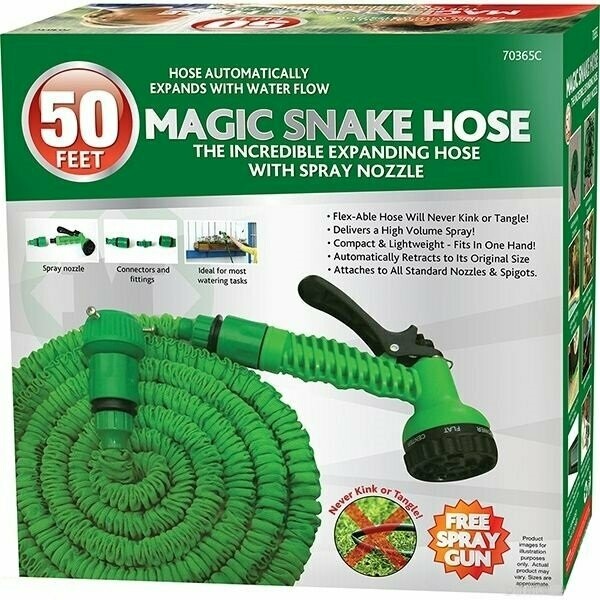 Magic Snake Expandable Garden Hose Pipe 50FT